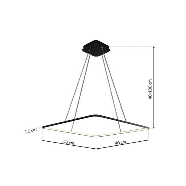 lampa wisząca LED Nix Black 25W 1750lm 3000K ML517 Milagro