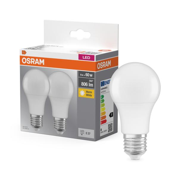 Lampa LED BASE Classic A60 8,5W/827 230V plastik E27 FS2 OSRAM