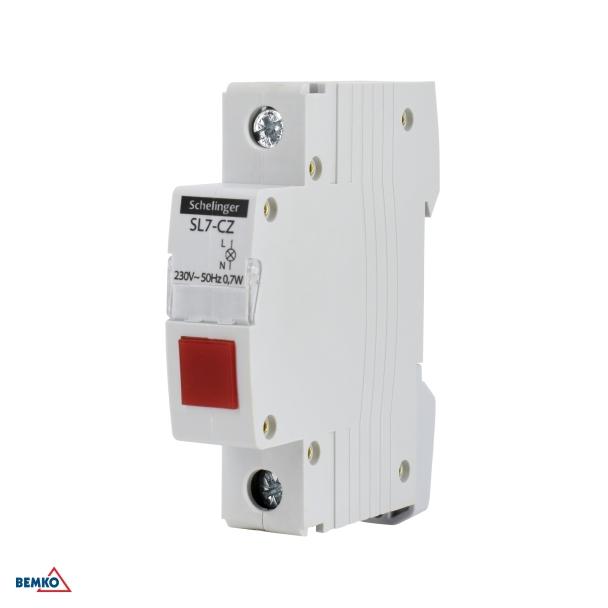 LAMPKA SYGNALIZACYJNA LED SL7 CZERWONA SCHELINGER S-A15-SL7-CZ BEMKO