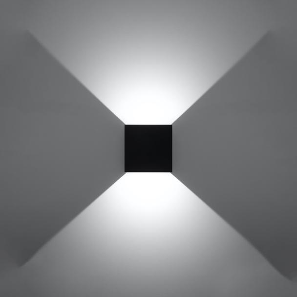 Sollux Kinkiet LUCA czarny LED IP54 SL.0545