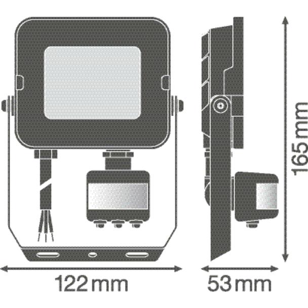 Naświetlacz FLOOD COMPACT SENSOR V 20W 840 SYM 100 black