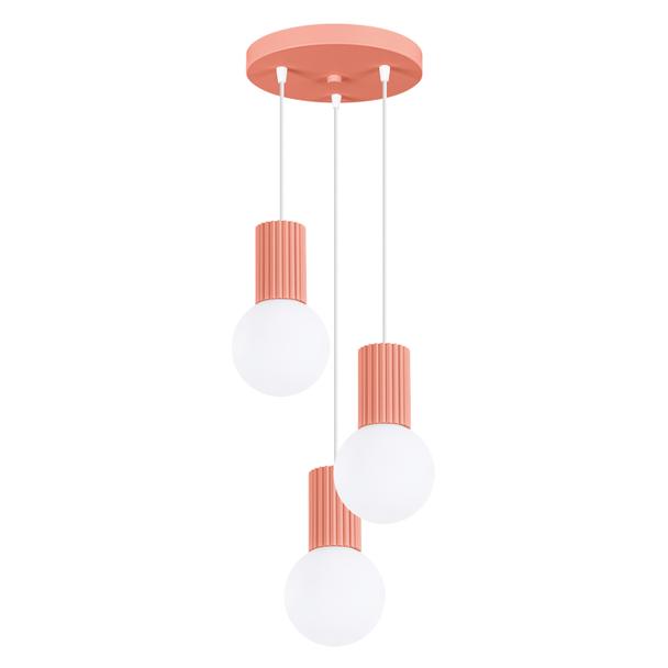 Lampa wisząca HALO 3P brzoskwiniowa