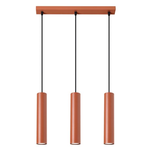 Sollux Lampa wisząca LAGOS 3L ochra czerwona SL.1491