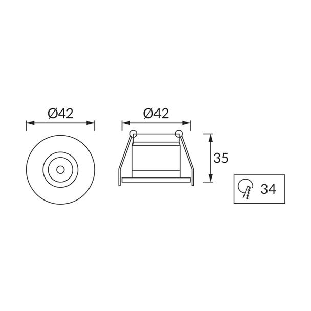 Oprawa dekoracyjna GOL LED C 1,6W MATCHR 4000K 03887 IDEUS