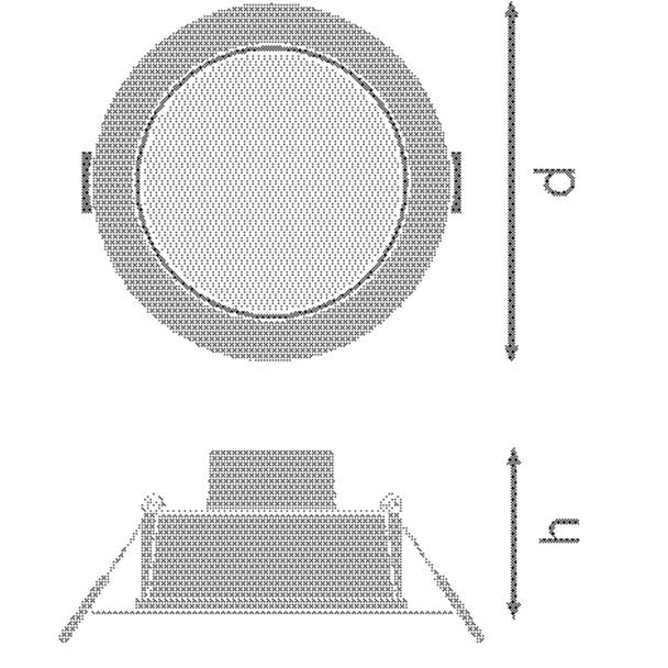 Oprawa DOWNLIGHT IP44 DN 90 4W 830 WT