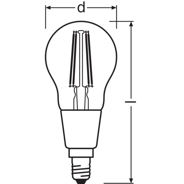 Lampa LED SMART+ WiFi CL P Filament szkło przezroczyste DIM 40 4W/827 E14