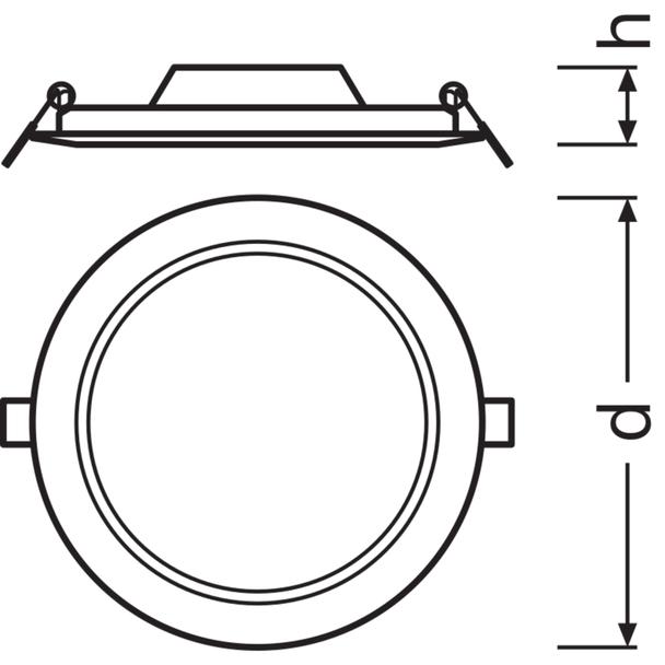 Oprawa DOWNLIGHT SLIM DN155 12W 3000K WT IP20