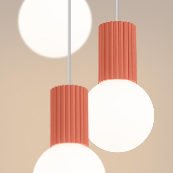 Lampa wisząca HALO 3P brzoskwiniowa