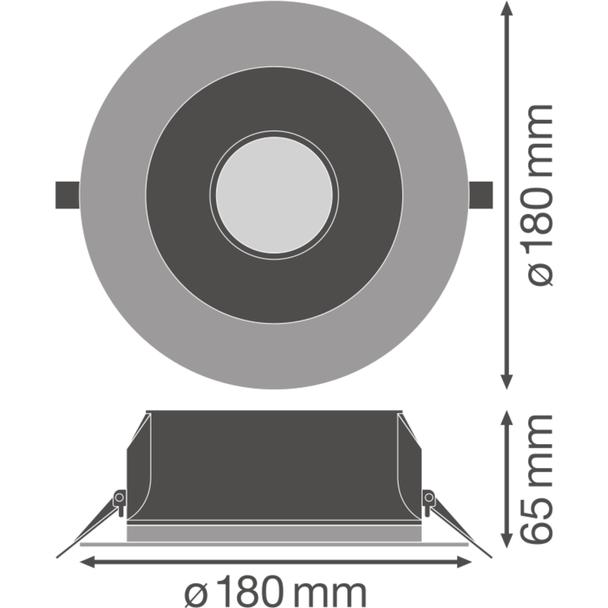 Oprawa DOWNLIGHT PFM DN155 14W 840 WT IP54 UGR19