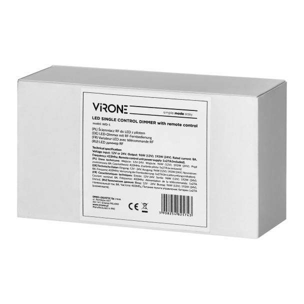 Ściemniacz do LED 12-24VDC RF z pilotem WD-1 ORNO