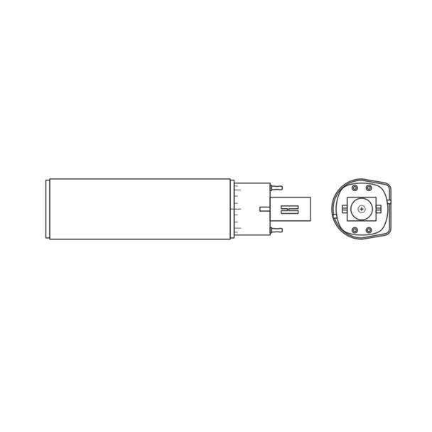 Lampa DULUX D E LED FR 18 ECG, AC mains 7W 840 G24q-2