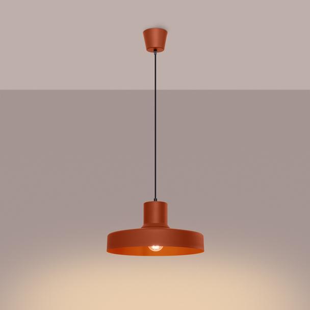 Sollux Lampa wisząca BILO ochra czerwona