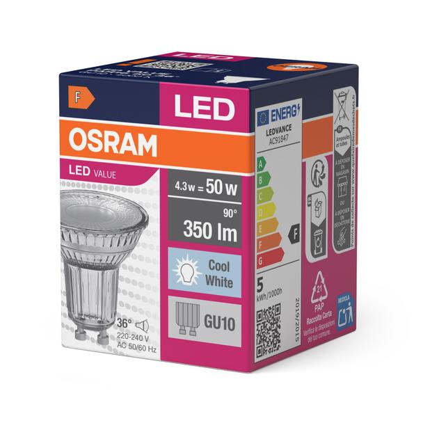 Lampa LED VALUE non-dim PAR16 50 36° 4,3W 840 GU10