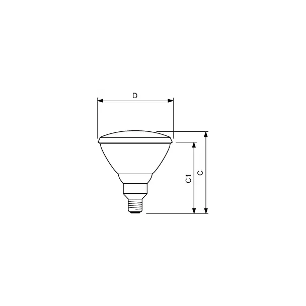 Promiennik podczerwieni E27 100W 121mm InfraRed PAR-38IR przezroczysty 9,23801E+11 PHILIPS
