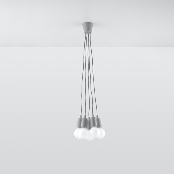Sollux Lampa wisząca DIEGO 5 szara SL.0577