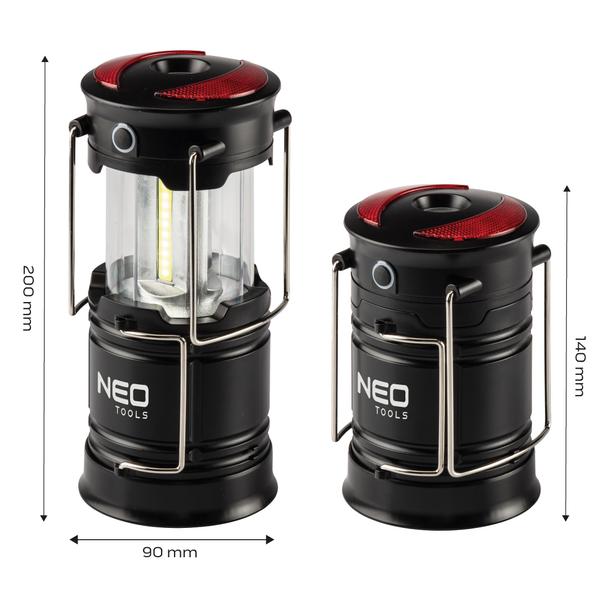 Lampa biwakowa bateryjna turystyczna 200 lm 3xAA 3w1 LED NEO TOOLS GTX 99-030 GTX Poland