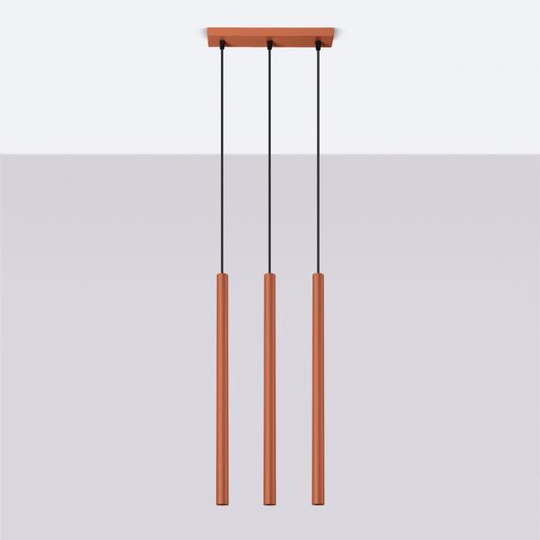 Sollux Lampa wisząca PASTELO 3 ochra czerwona SL.1526
