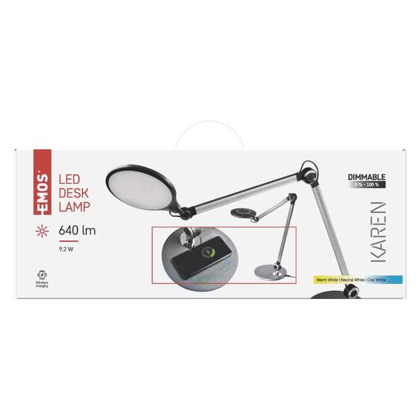 Lampa biurkowa LED KAREN, czarna Z7615 EMOS