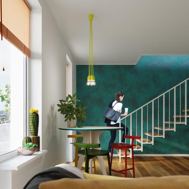 Sollux Lampa wisząca DIEGO 3 żółta SL.0579