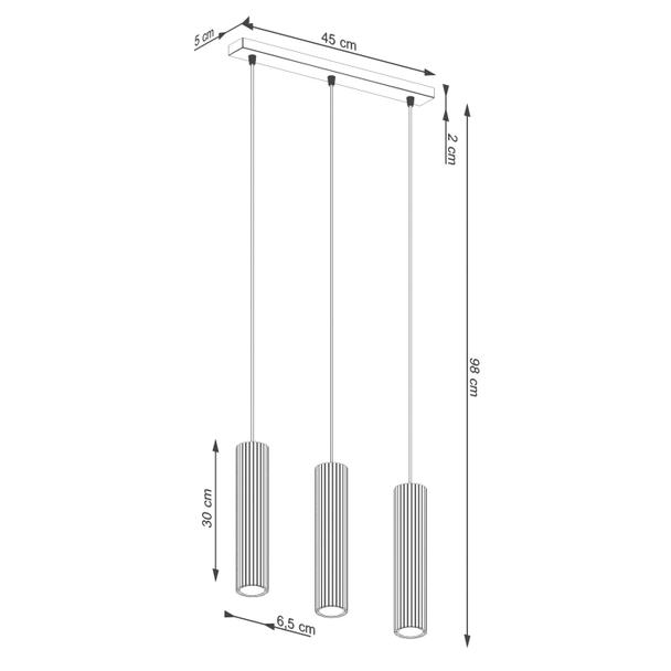 SOLLUX Lampa wisząca KARBON 3L taupe ; SL.1774