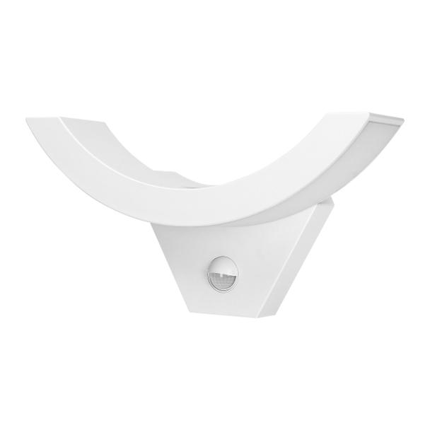 SPINEL LED 10W, oprawa ogrodowa z czujnikiem ruchu 140st, 800lm, IP54, 4000K, IK10, biała AD-OP-6119WLPMR4 ORNO