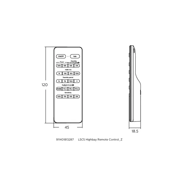 Akcesorium Ledinaire LSCS Oprawa Highbay Remote Control_Z gw. 9,11402E+11 PHILIPS