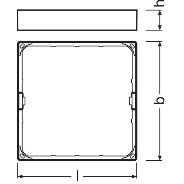 Ramka DOWNLIGHT SLIM FRAME SQUARE 210 WT