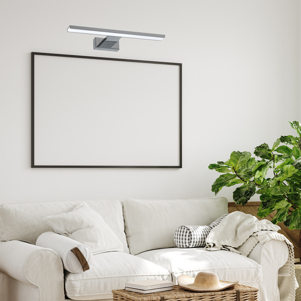 kinkiet łazienkowy nad lustro LED Shine Chrome 7W 490lm 4000K IP44 ML028 Milagro