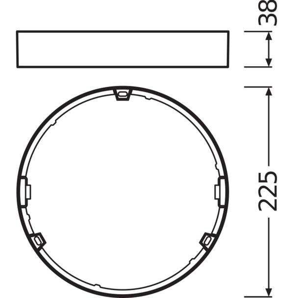 Ramka DOWNLIGHT SLIM FRAME DN 210 WT