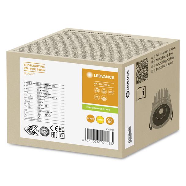 Oprawa SP FIX P 8W 930 PS DIM IP44 BK