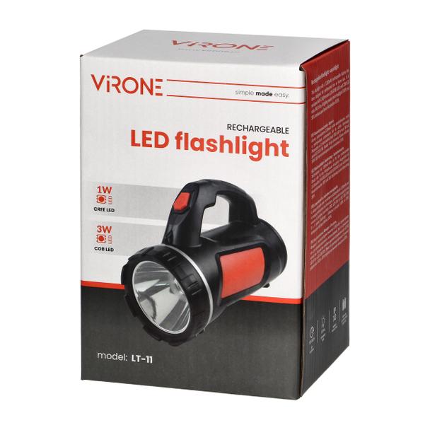 Latarka LED CREE 3W + COB 1W z akumulatorem 1200 mAh LT-11 ORNO