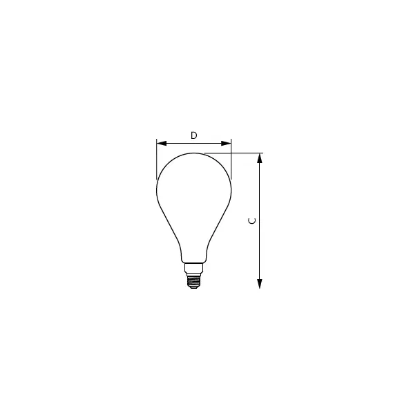 Żarówka LED ściemnialna 7W=40W 470lm 1800K LED classic-giant 40W E27 A160 GOLD 9,29003E+11 PHILIPS