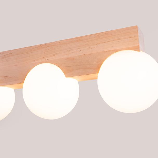 Sollux Plafon BULBO 3 naturalne drewno