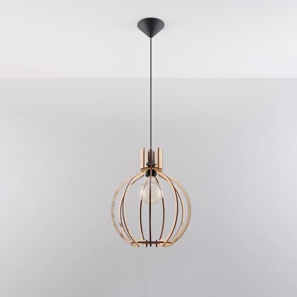 Sollux Lampa wisząca ARANCIA naturalne drewno SL.0391