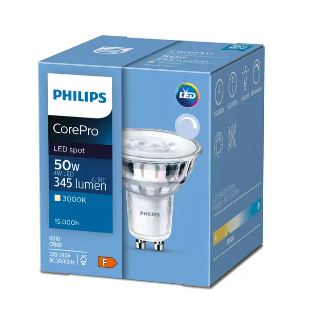 Żarówka LED 2,9W=20W 230lm 2700K barwa ciepła LED spot 2,9-20W MR16 827 36st. 9,29002E+11 PHILIPS