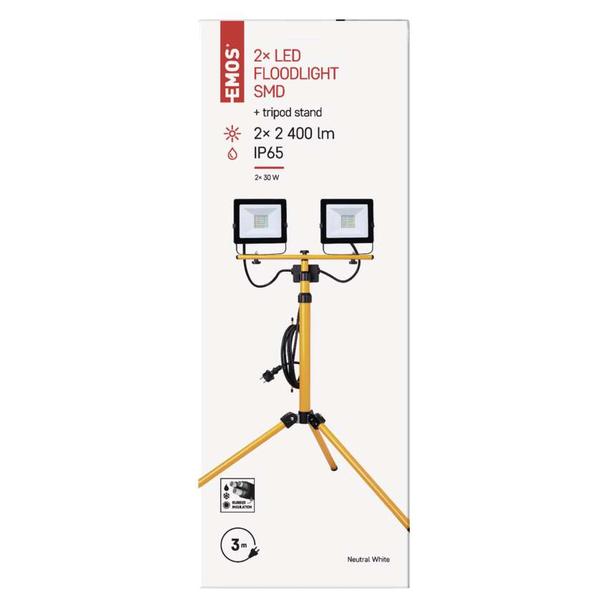 Naświetlacz LED HOBBY SLIM 2x 30W + statyw ZS2231.2 EMOS