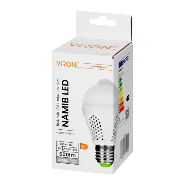 Żarówka z PIR LED PIR 7W A60 7W 600lm 4000K SW/R-3 ORNO