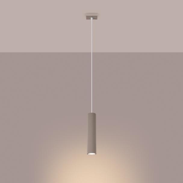 SOLLUX Lampa wisząca KARBON 1 taupe ; SL.1759