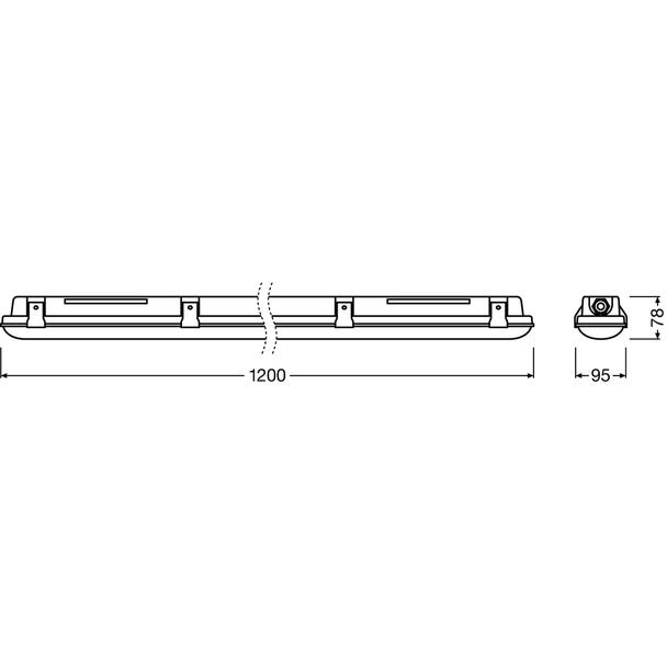 DAMP PROOF LED 1200 39W/4000K IP65 LEDV - Oprawa LED ścienno/sufitowa