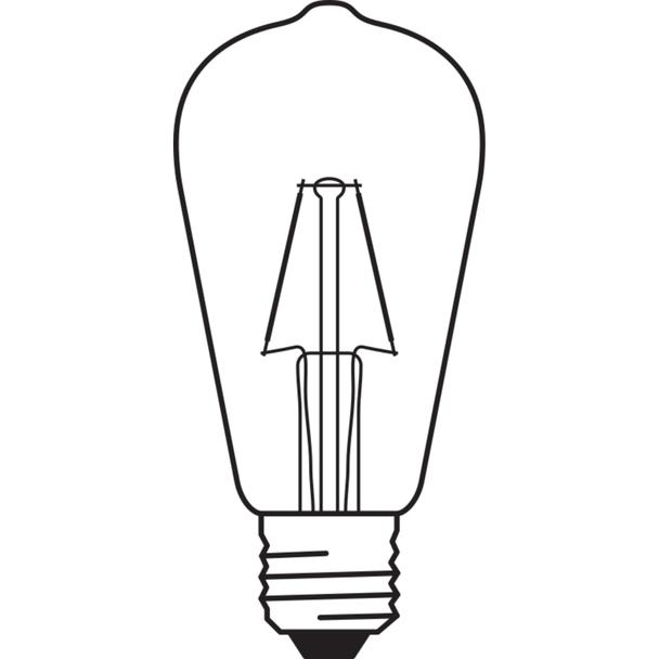 Lampa LED, klasyczny kształt bańki Edison 3W 827 230V szkło przezroczyste E27