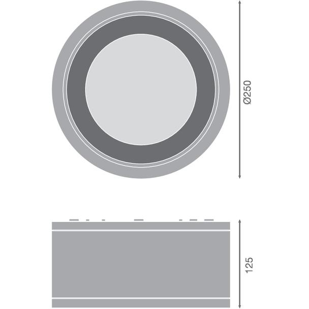 Oprawa DOWNLIGHT SURFACE DN 250 P 45W 830 60D IP65 WT