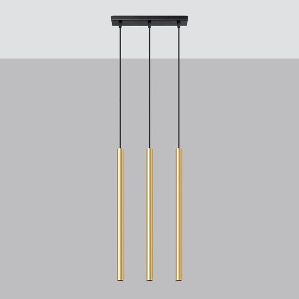 Sollux Lampa Wisząca PASTELO 3L złoty połysk SL.1196