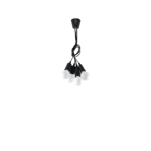 Sollux Lampa wisząca DIEGO 5 czarna SL.0574