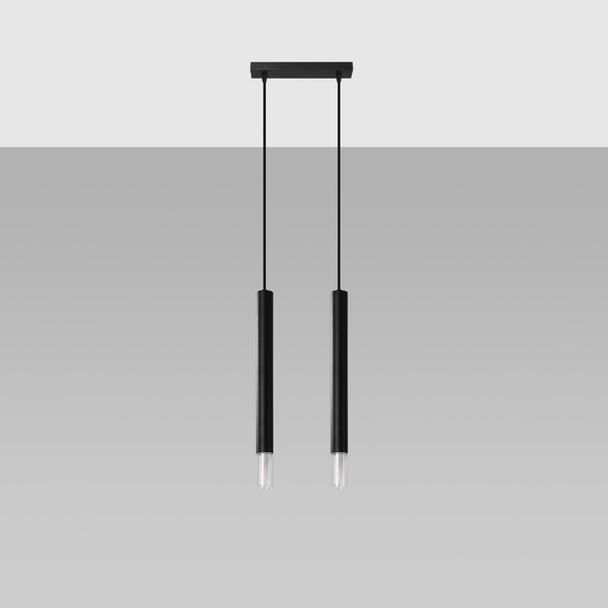 Sollux Lampa wisząca WEZYR 2 czarna SL.0961