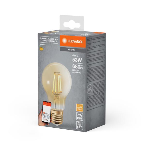 Lampa LED SMART WF A55D 6W/824 230VFilament szkło przezroczysteGDE27FS1LEDV