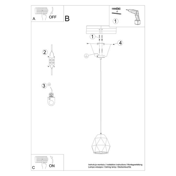 Sollux Lampa wisząca ceramiczna MINT SL.1251