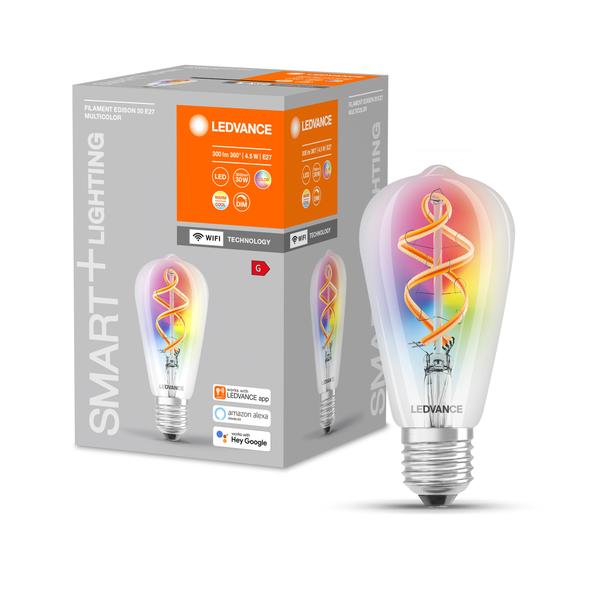 Lampa LED SMART+ WiFi CL Edison Filament szkło przezroczyste RGBW 30  4,5W/827 E27