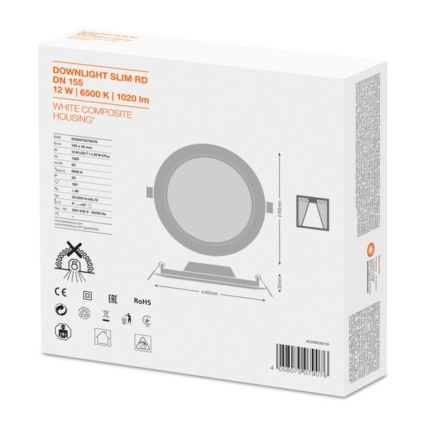 Oprawa DOWNLIGHT SLIM DN155 12W 6500K WT IP20