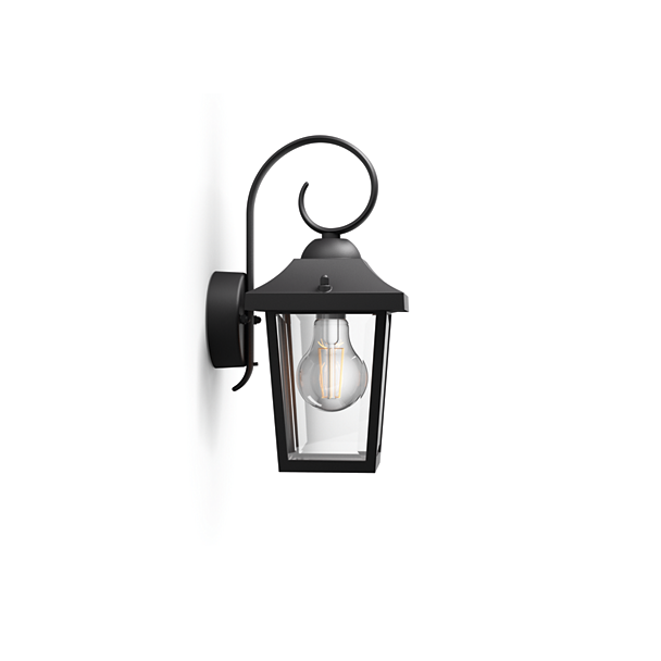 Buzzard wall lantern black 1x60W 230V myGarden Kinkiet 9,15005E+11 PHILIPS