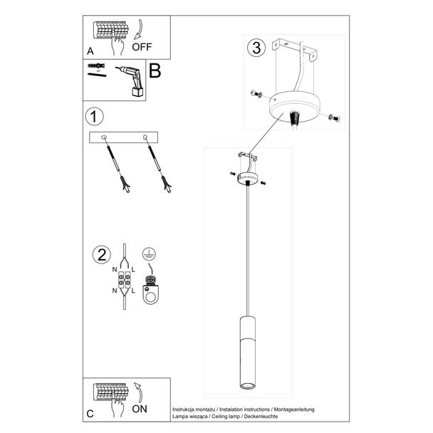 Sollux Lampa wisząca PABLO czarna SL.0632